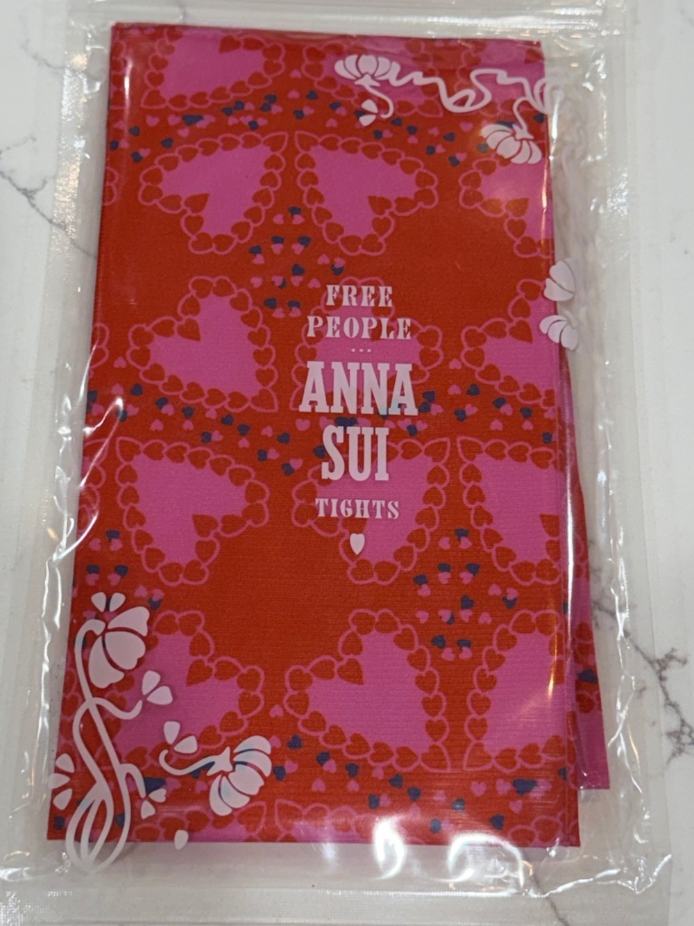 Free People X Anna Sui Heart Tights Women's Size S M One Size